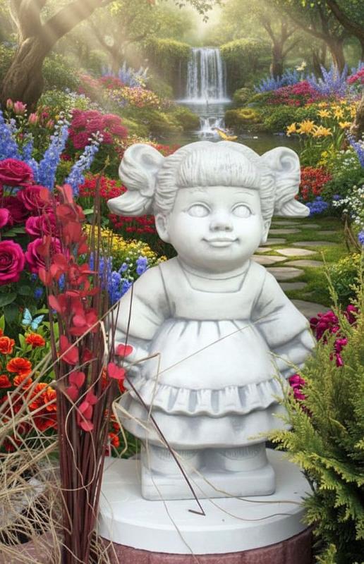 Mädchenfigur Gartendekoration